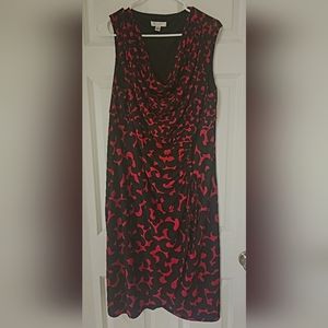 Black with red "London Style Collection", size 18W mid length dress